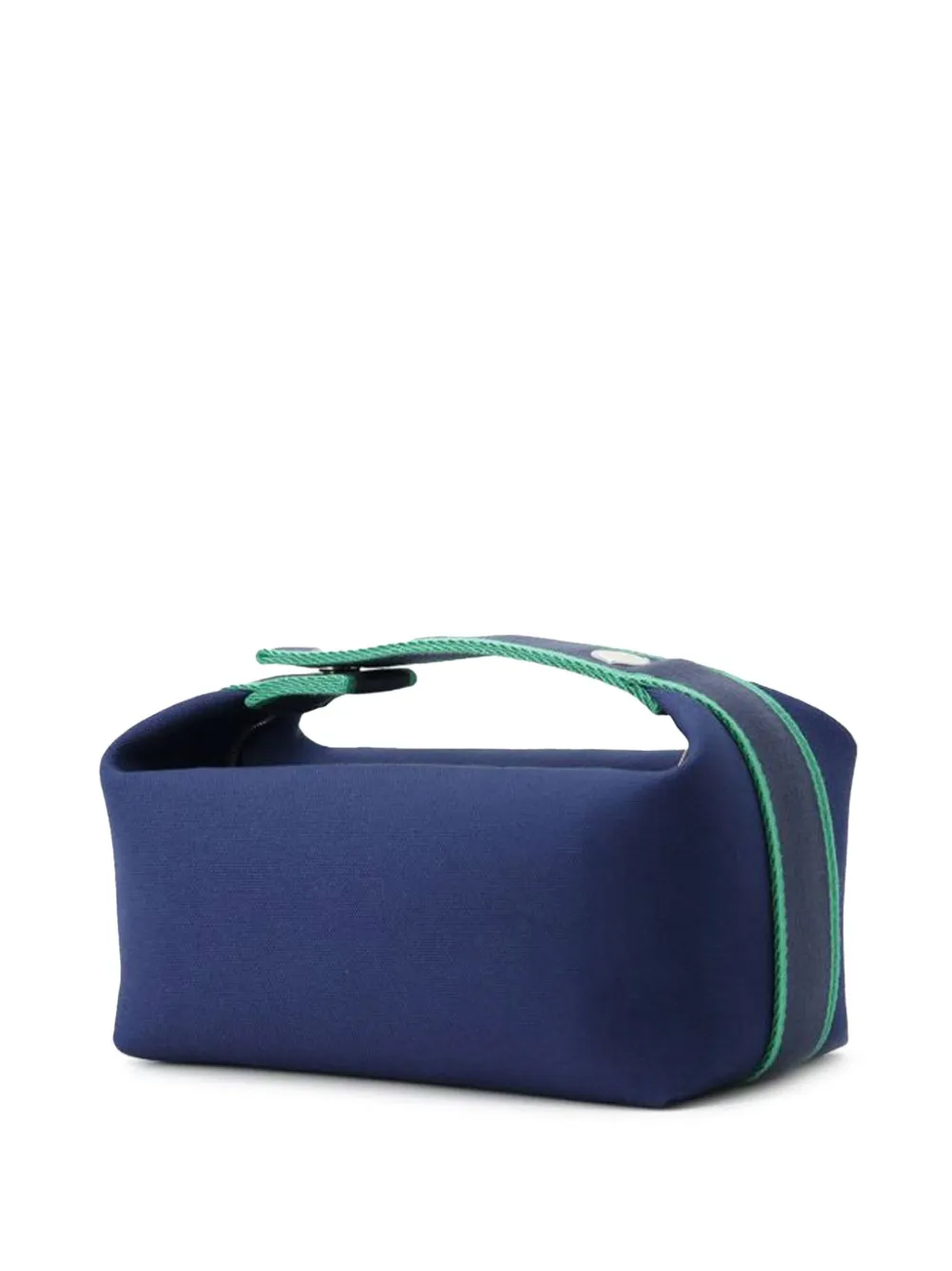 Pre-owned Hermes 2020-2025 Small Canvas Bride A Brac Case Vanity Bag In Blue
