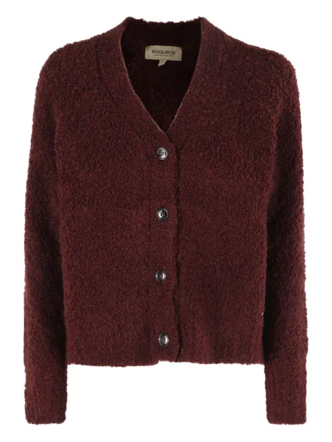 Woolrich textured V-neck cardigan