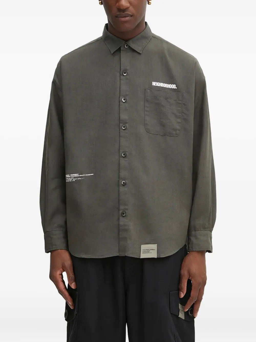 Fiorucci camisa con bolsillo de parche | gris | Image 1