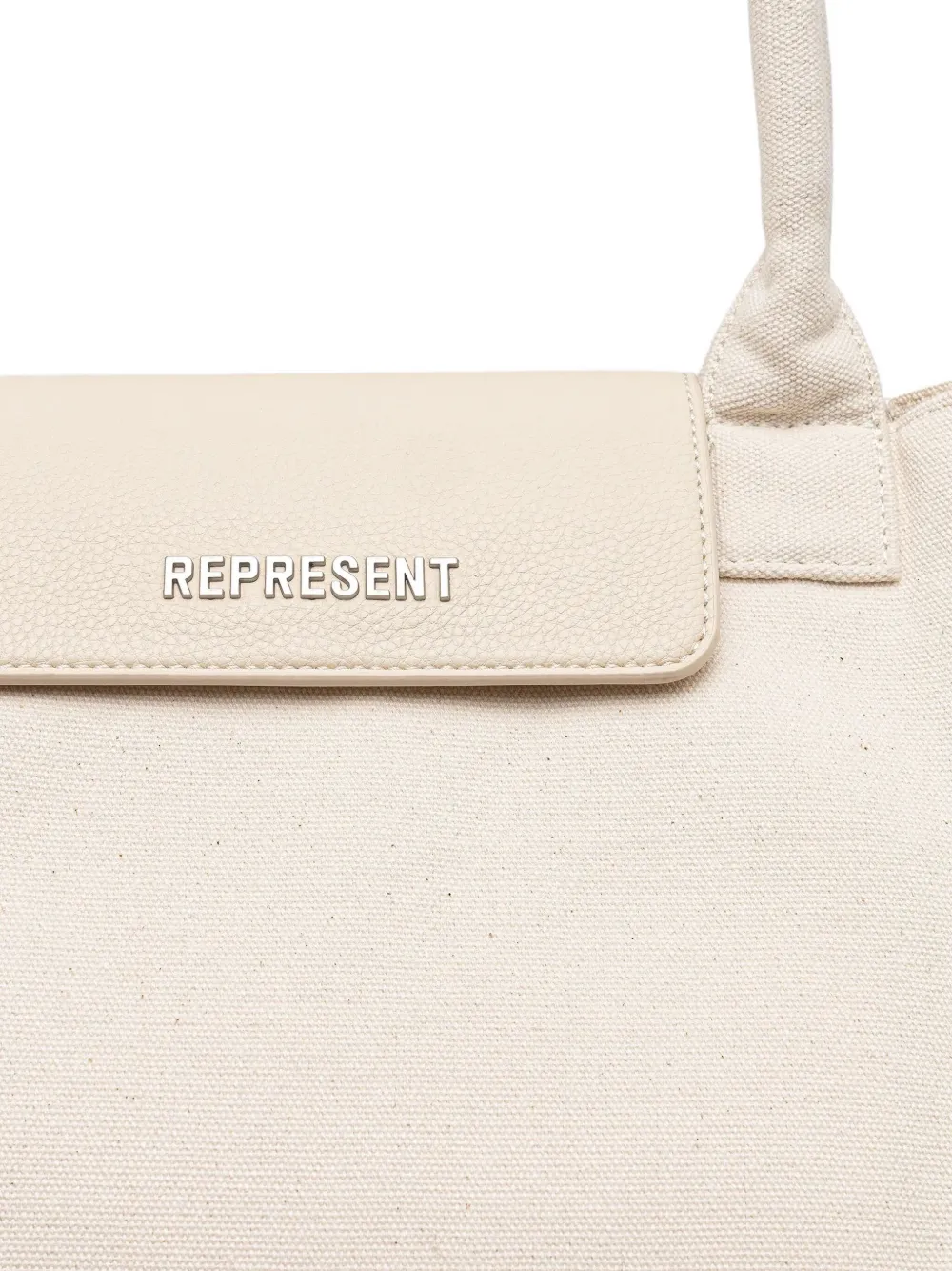 Represent Heuptas met logoplakkaat Beige