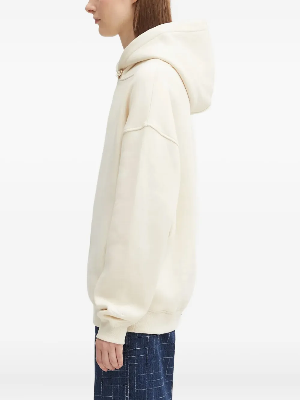Kenzo Hoodie met veiligheidsspeld en lange mouwen Wit