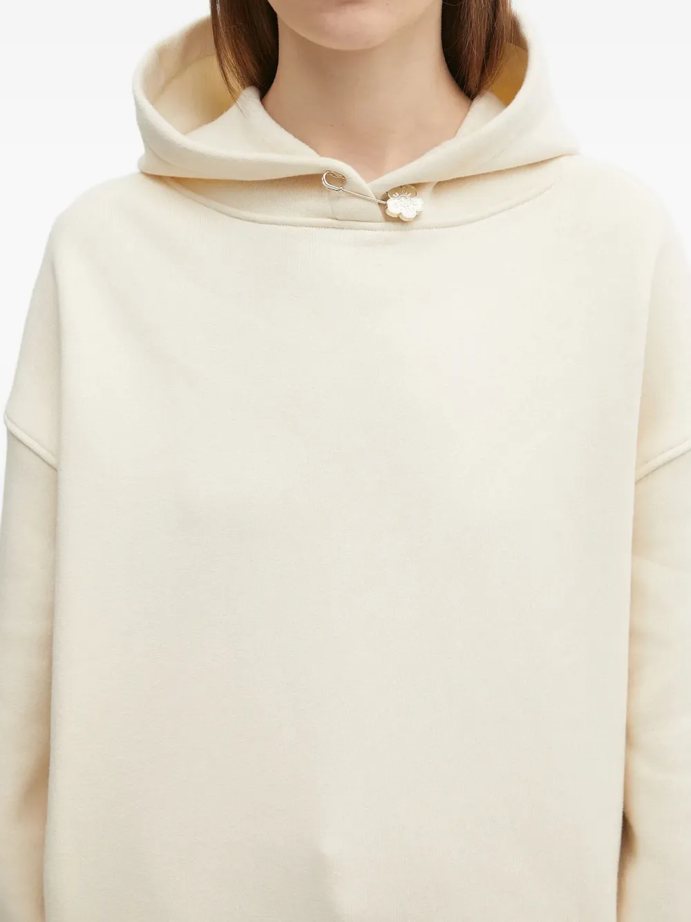 Kenzo Hoodie met veiligheidsspeld en lange mouwen Wit