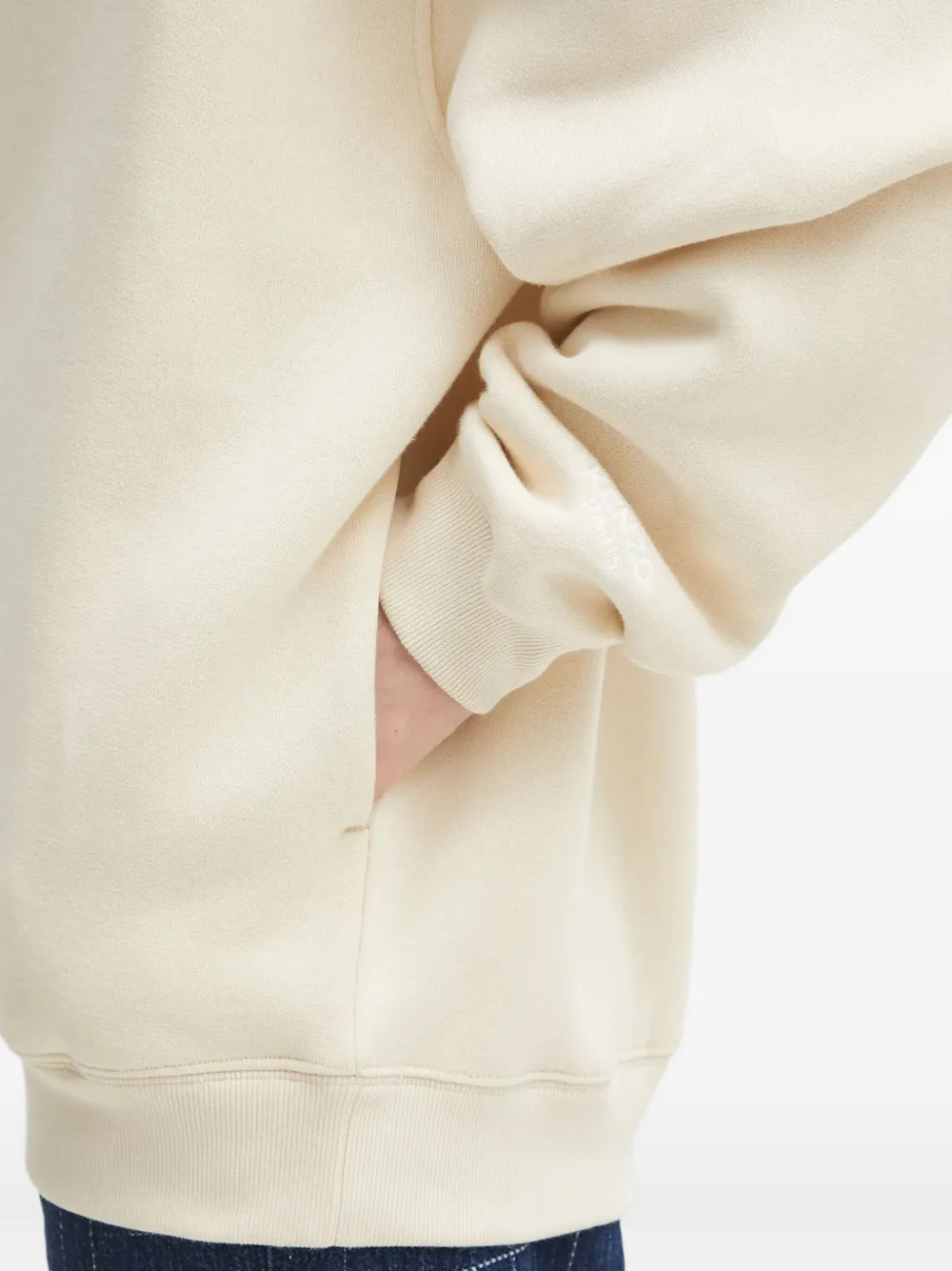 Kenzo Hoodie met veiligheidsspeld en lange mouwen Wit