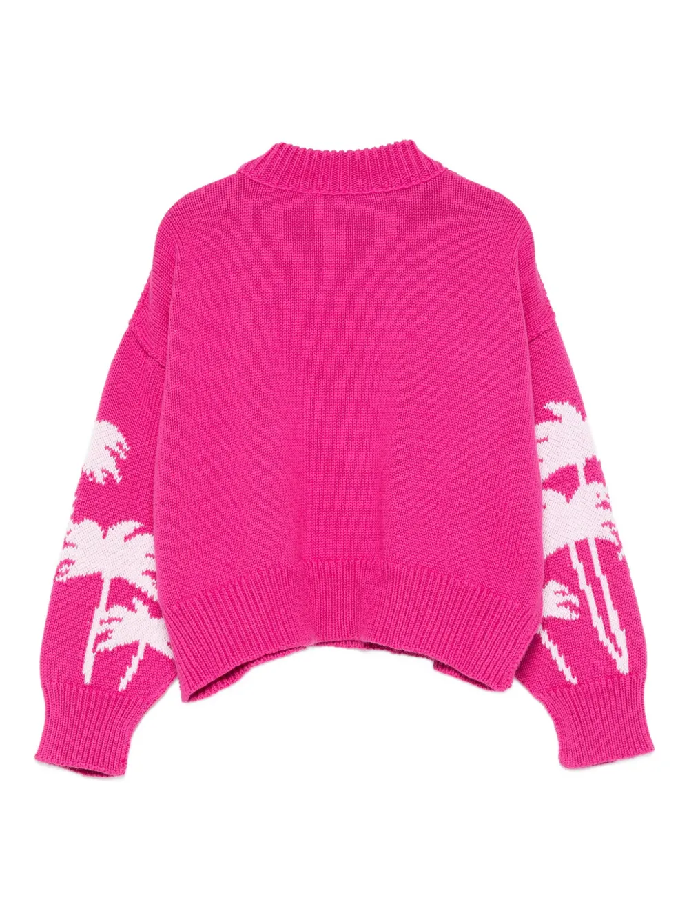 Palm Angels Kids Wollen trui met palmboomprint Roze