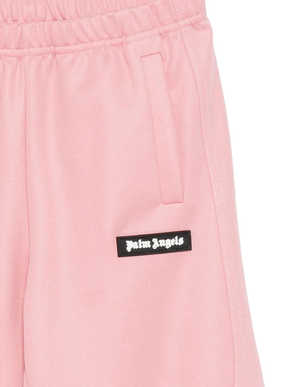 Palm Angels Kids logo-patch track pants Roze
