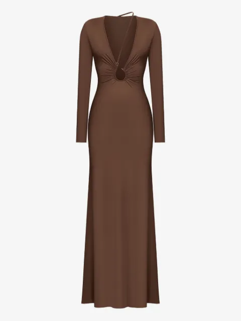 KOROBEYNIKOV Asymmetrische maxi-jurk met ringdetail