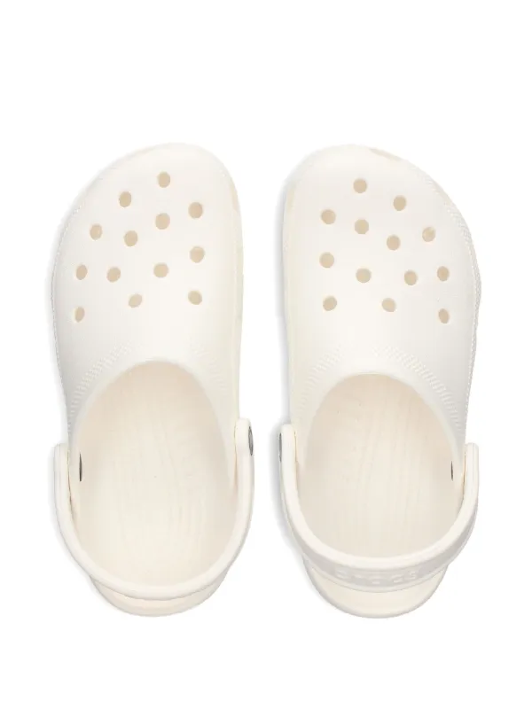 Crocs Perforated heel-strap Clogs White FARFETCH IN