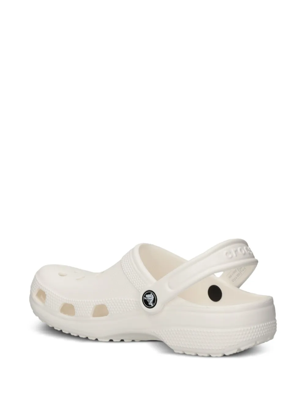 Crocs Klompen met hielbandje en geperforeerde details Wit