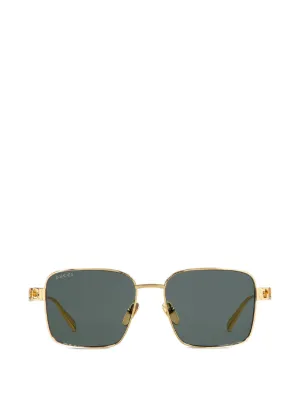 GUCCI スクエア型サングラス グラデーションレンズ Gucci Eyewear グラデーション スクエアサングラス | ゴールドトーン