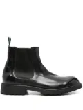 Green George elasticated-panelled leather boots - Black