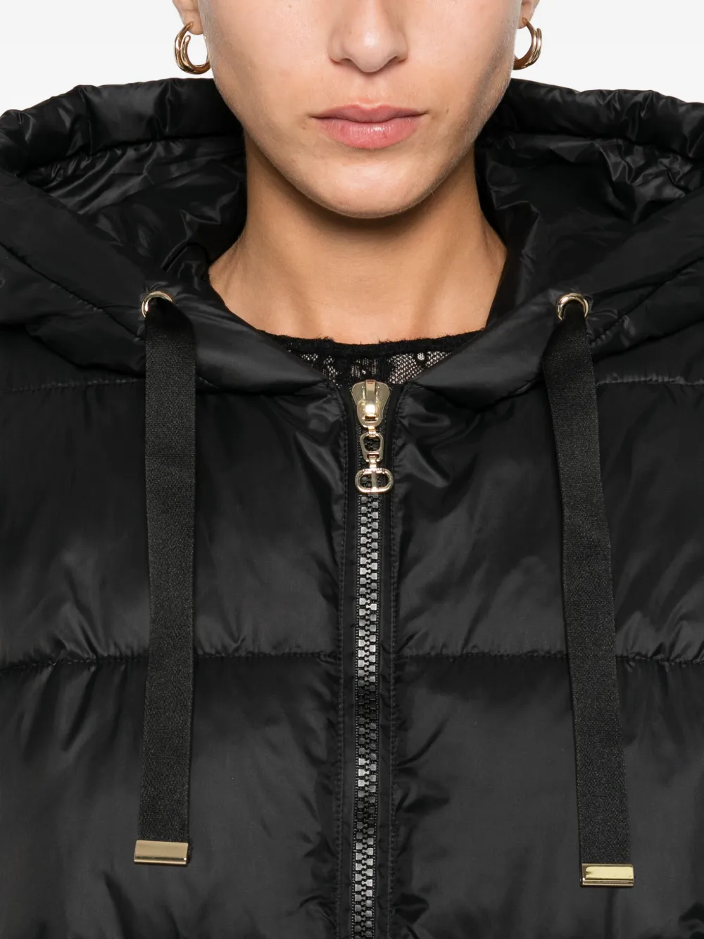 TWINSET Bodywarmer met capuchon Zwart