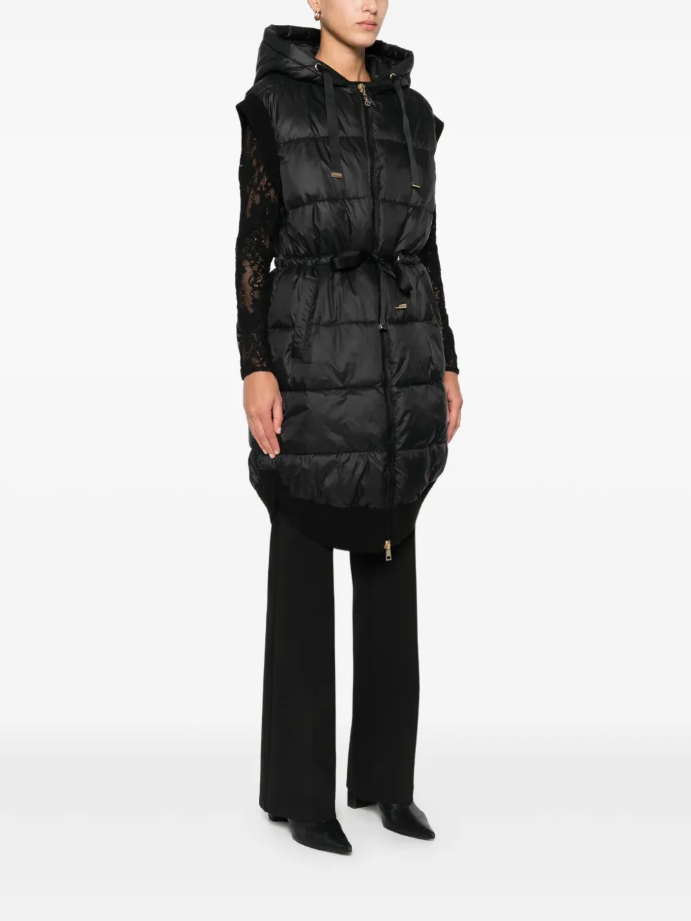 TWINSET Bodywarmer met capuchon Zwart