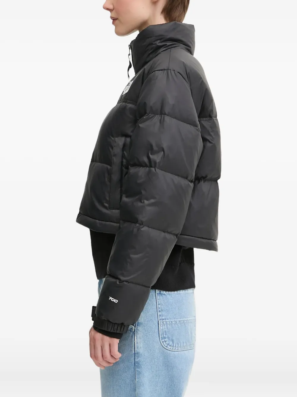 The North Face Cropped donsjack Zwart