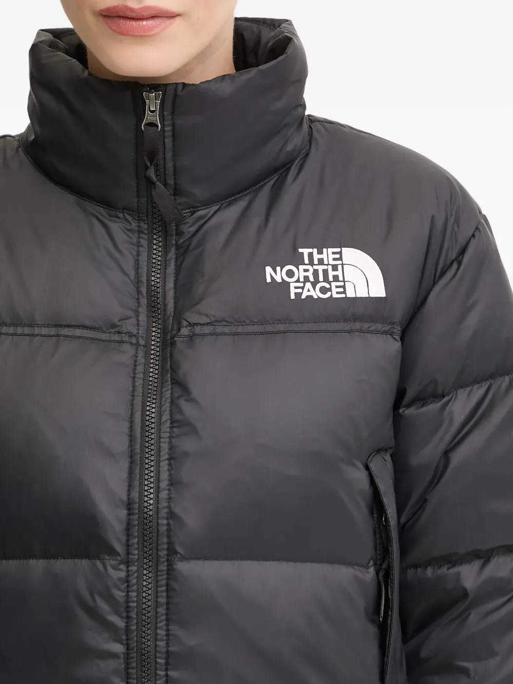 The North Face Cropped donsjack Zwart