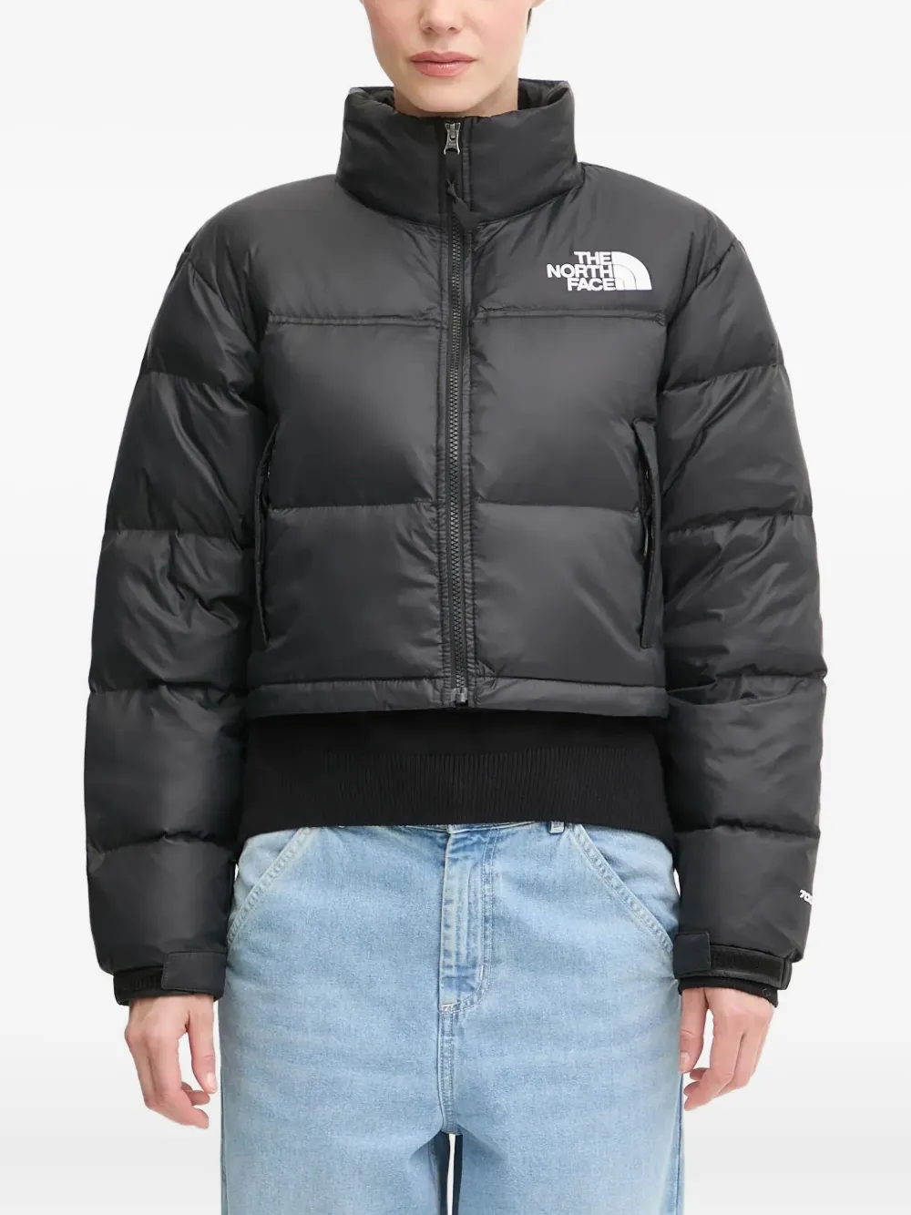The North Face Cropped donsjack Zwart
