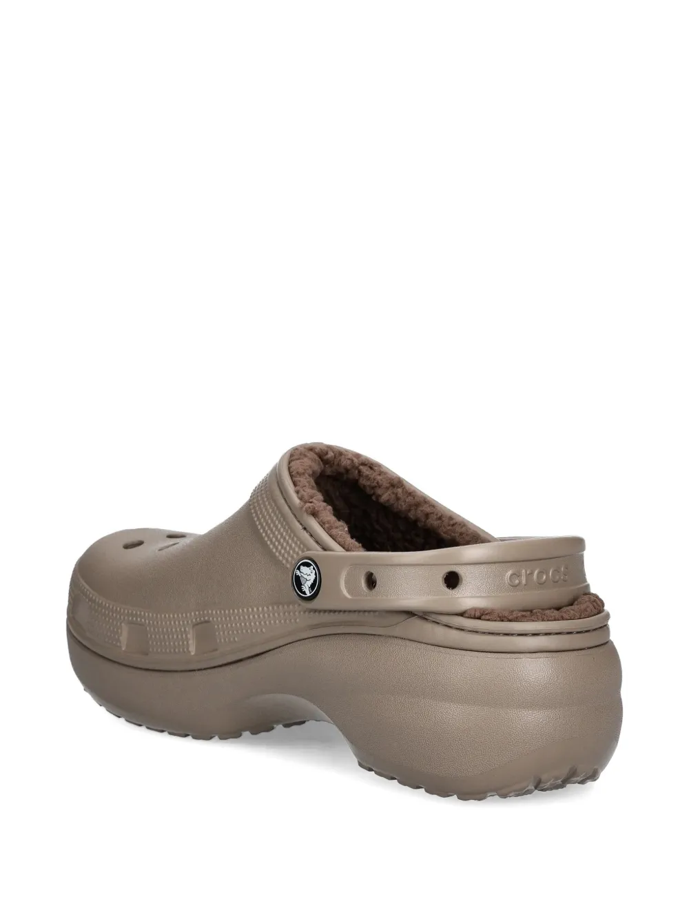 Crocs Slippers met plateauzool en detail Beige