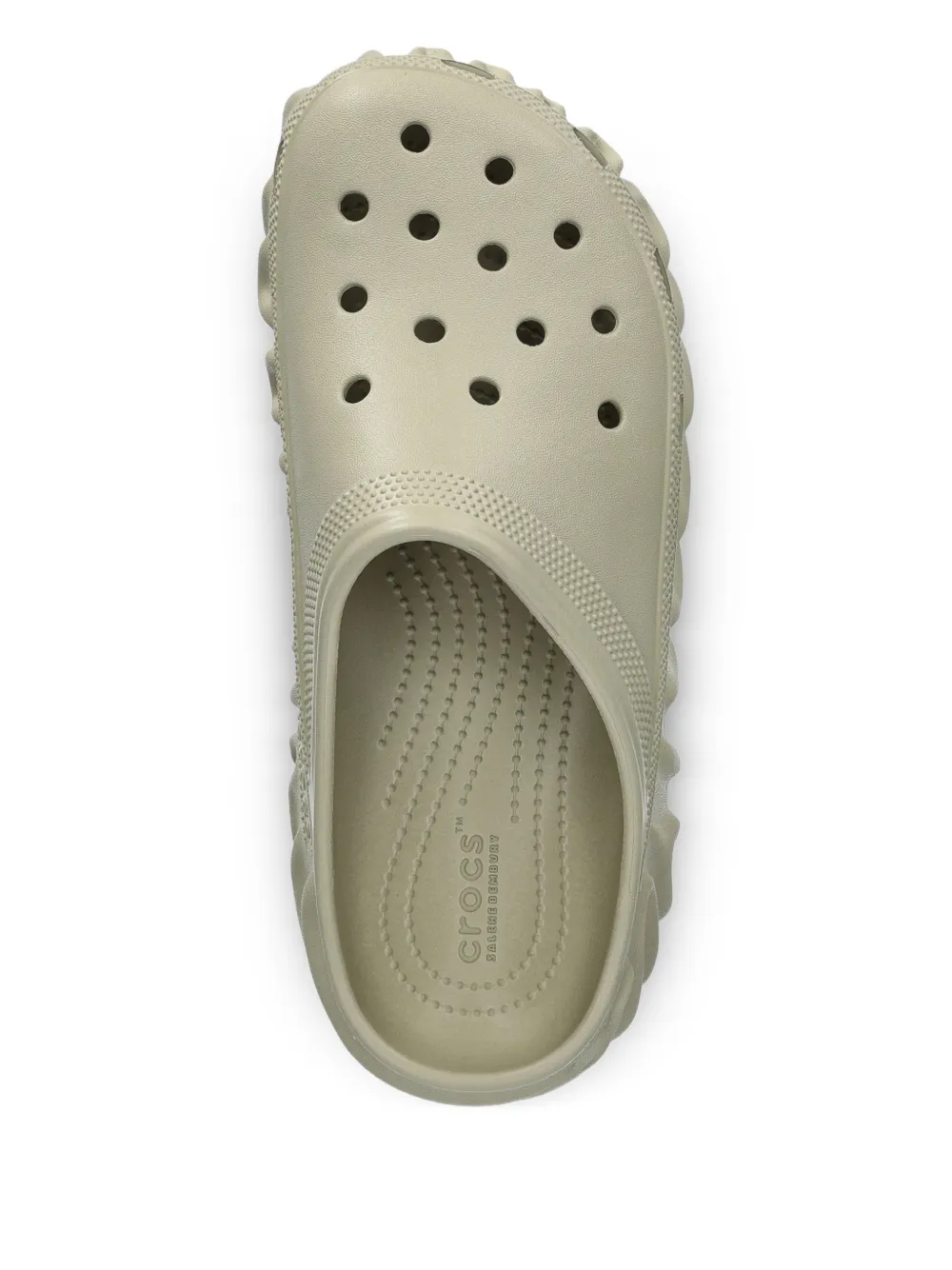 Crocs Geperforeerde geribbelde slippers Beige