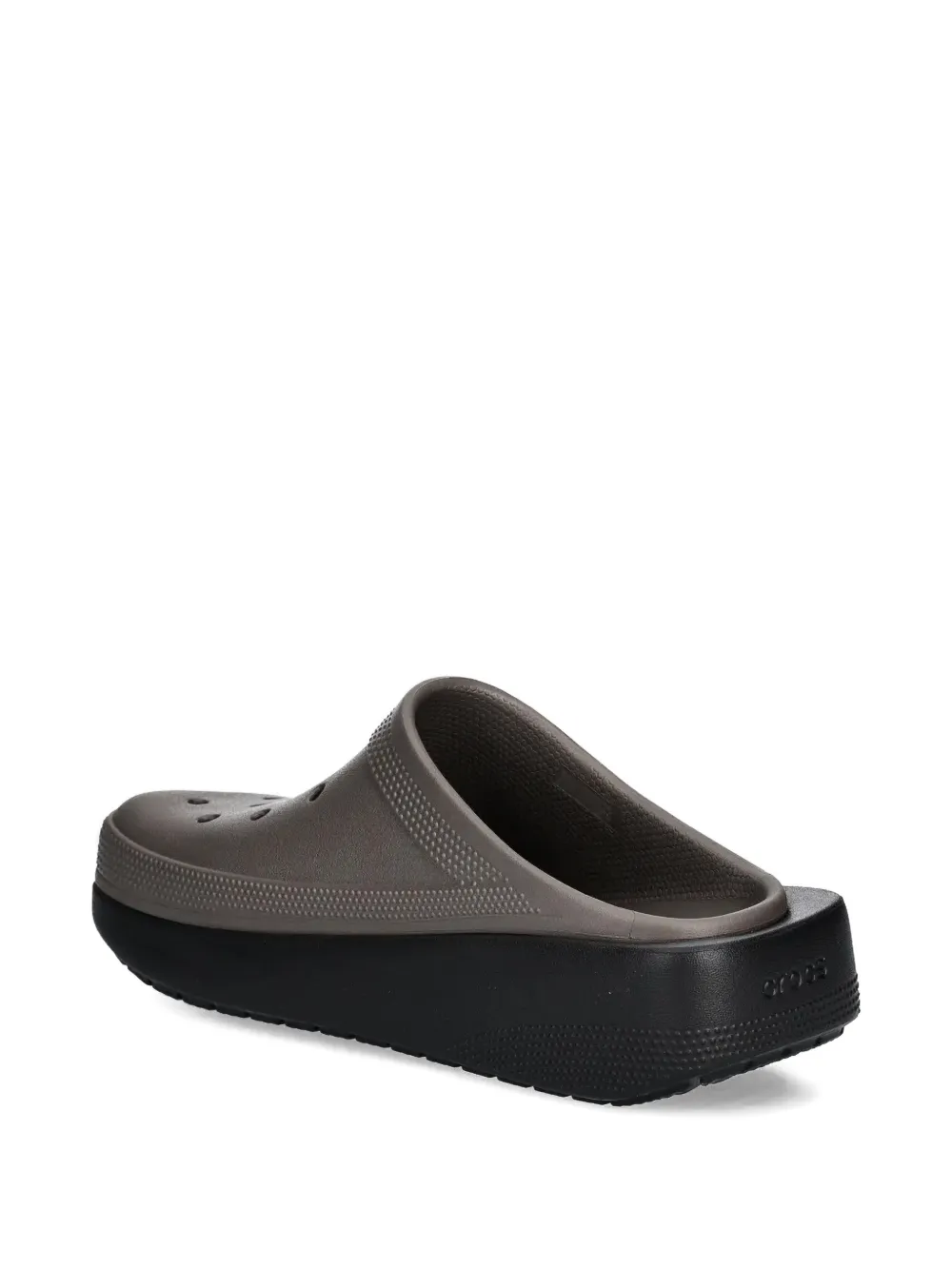 Crocs Geperforeerde slippers met plateauzool Grijs