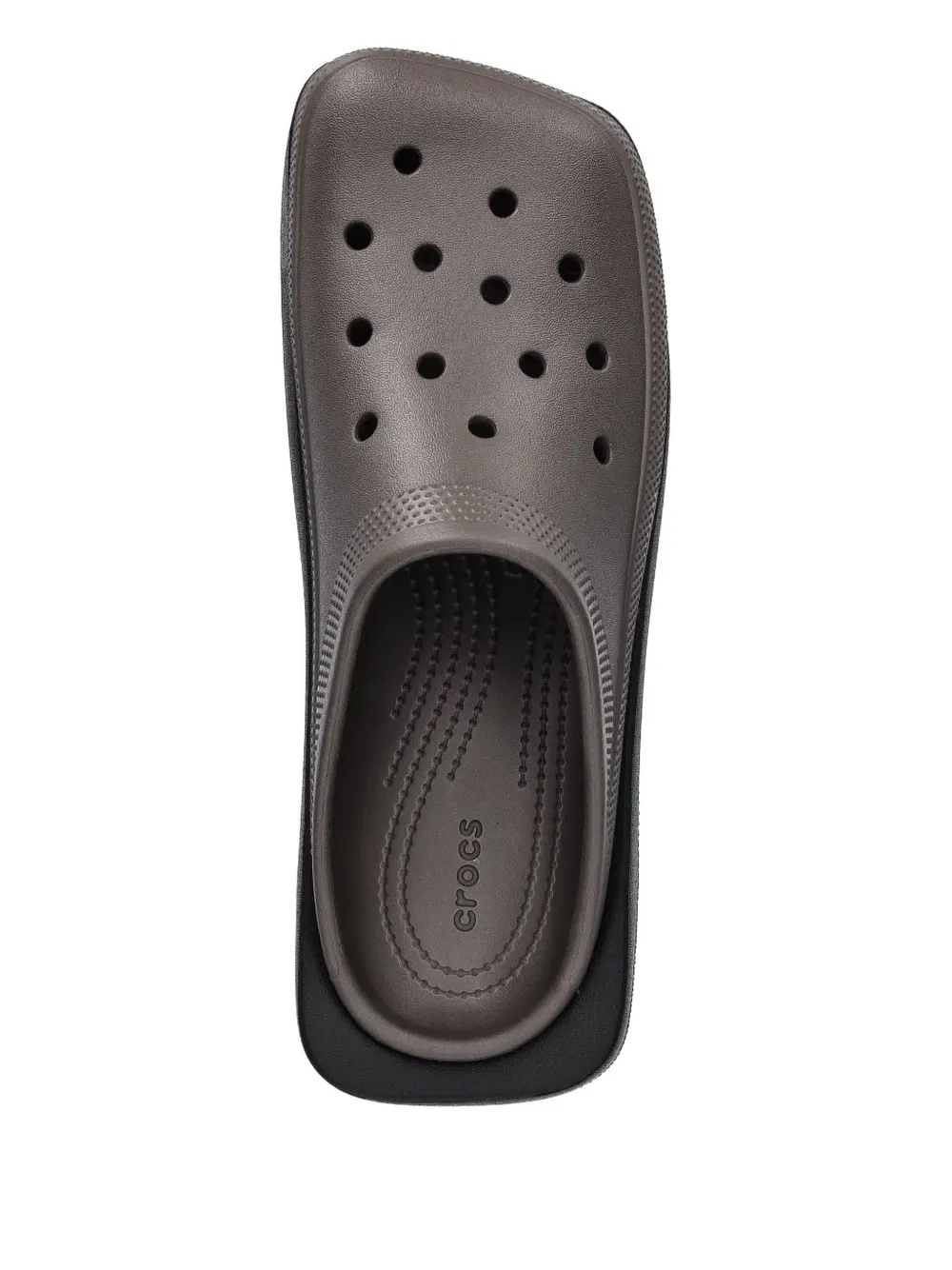 Crocs Geperforeerde slippers met plateauzool Grijs