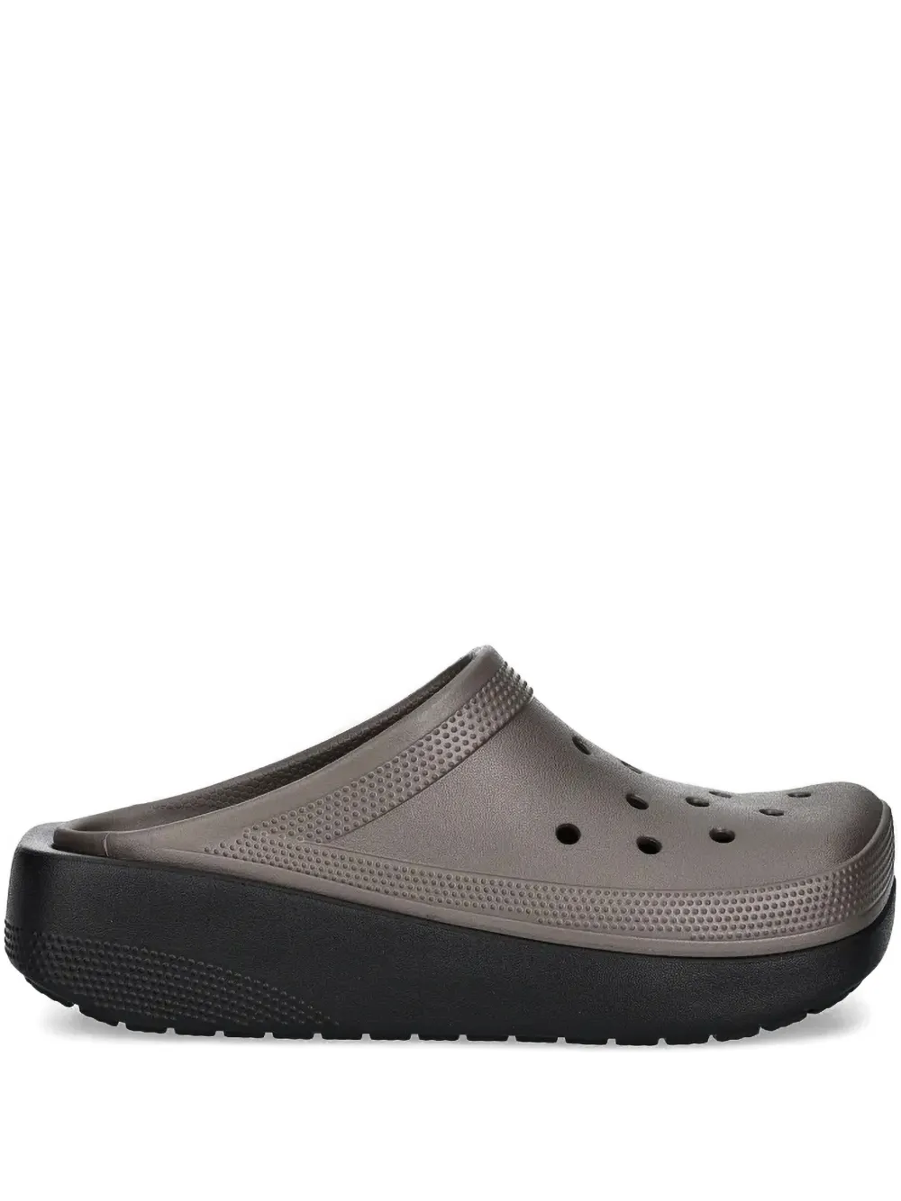 Crocs Perforierte Slipper mit Plateau - Grau