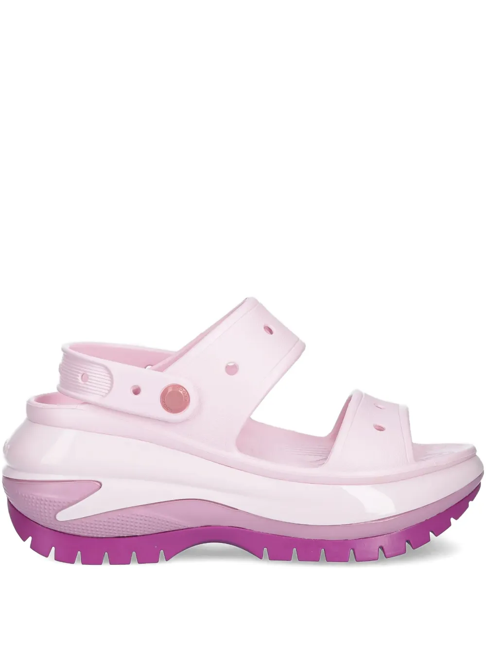 Crocs Sandali con fasce e suola rialzata - Rosa