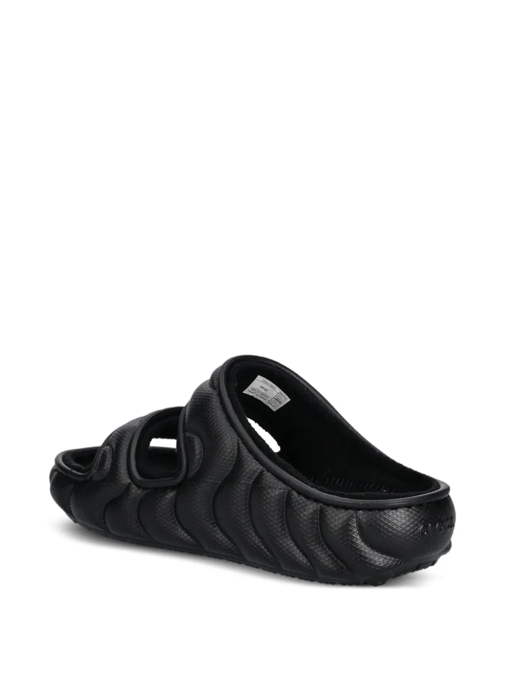  Crocs Textured Strap Slides - Black 
