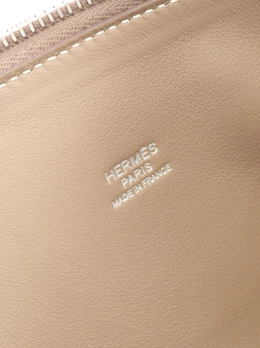 Pre-owned Hermes 2019 Bolide 31 Leather Handbag In Neutral