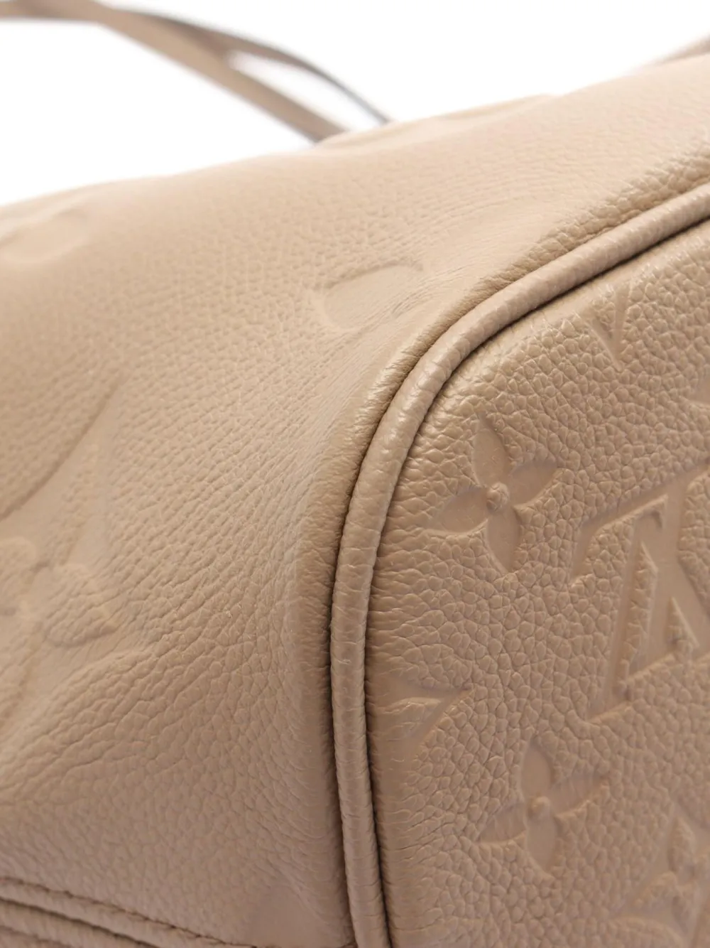 Pre-owned Louis Vuitton 2021 Neverfull Mm Leather Tote Bag In Neutral