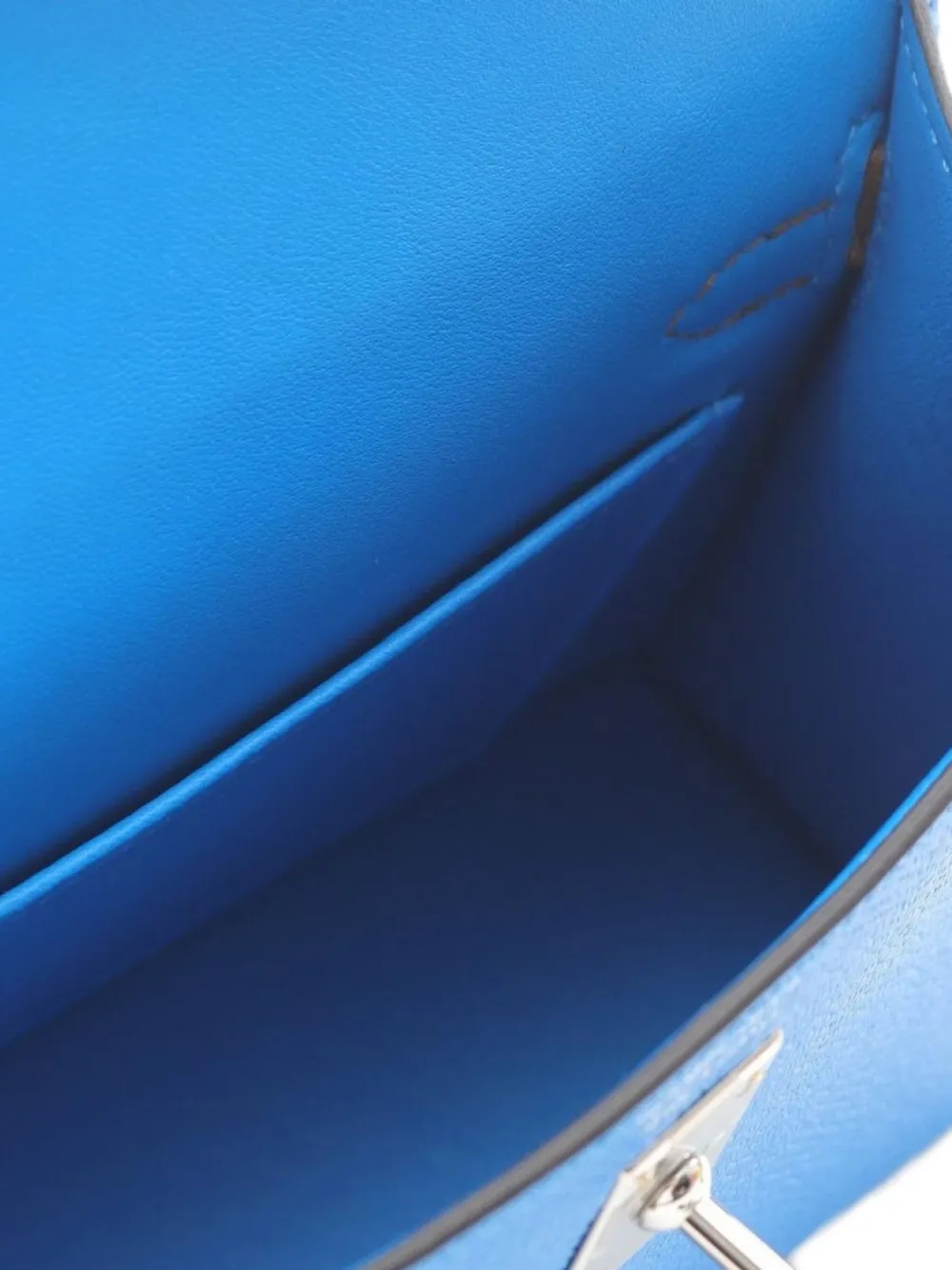 Pre-owned Hermes 2024 Mini Kelly 2 Tricolor Tote Bag In Blue