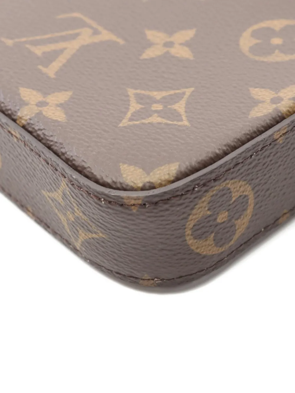 Pre-owned Louis Vuitton 2020 Small Pochette Felicie Monogram Shoulder Bag In Brown