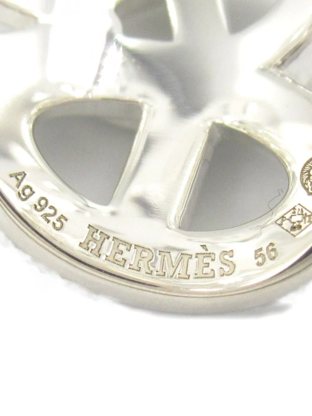 Pre-owned Hermes 2010s Chaîne D'ancre Ring In Silver