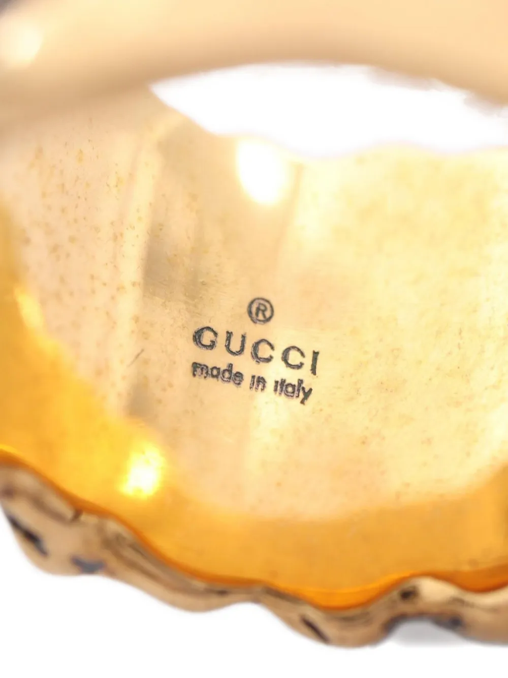 Pre-owned Gucci 2010s Textured Ring In Gold