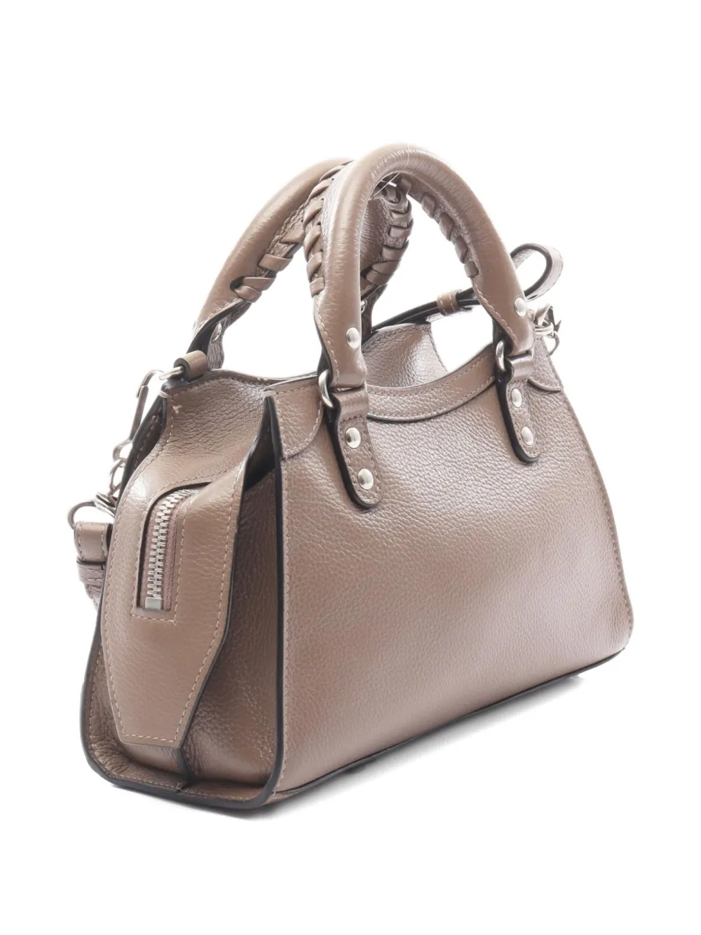 Pre-owned Balenciaga 10s Small Neo Class City Tote Bag In Brown