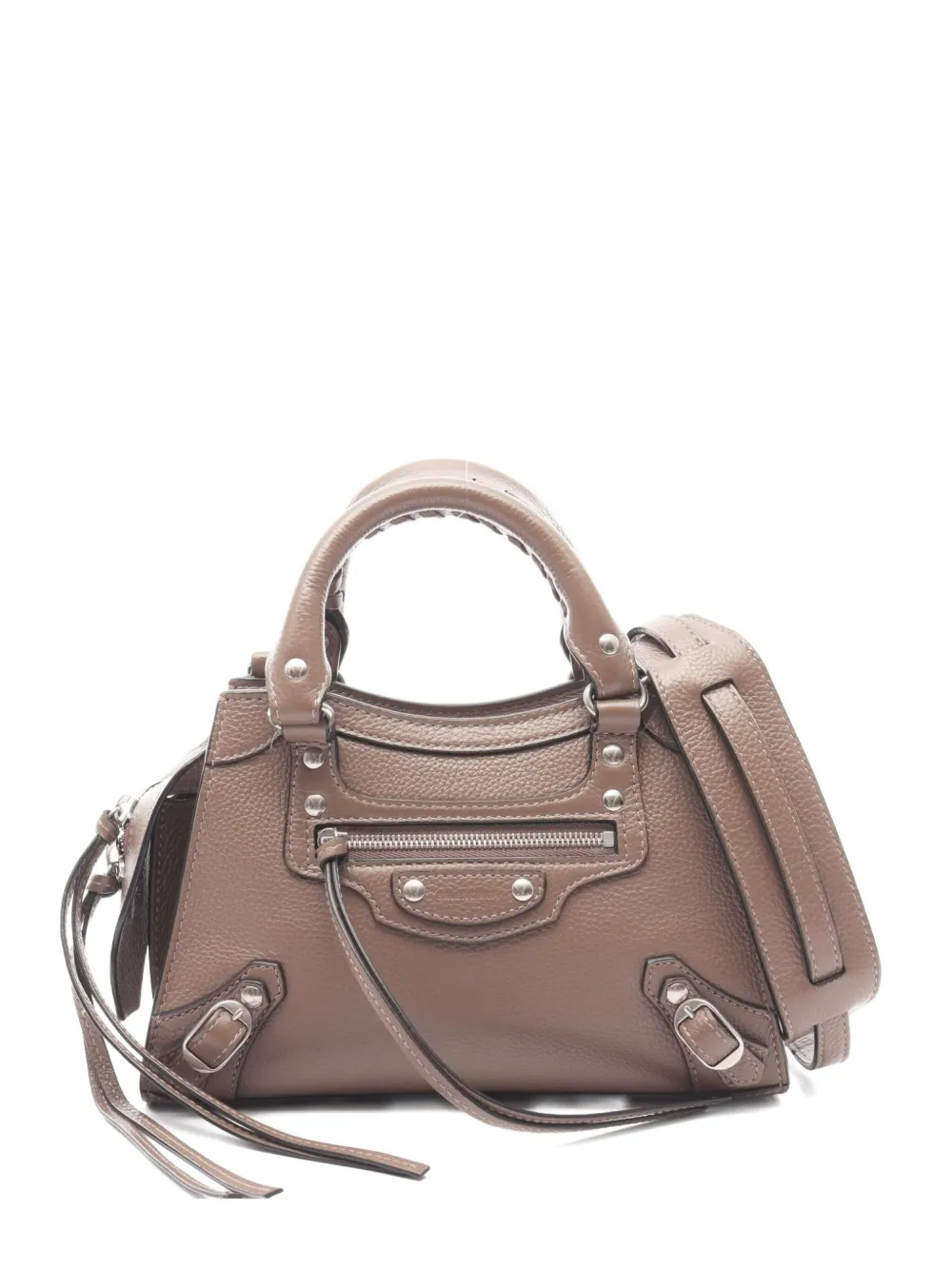 Pre-owned Balenciaga 10s Small Neo Class City Tote Bag In Brown