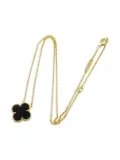 Van Cleef & Arpels 2010 18kt yellow gold Alhambra onyx necklace