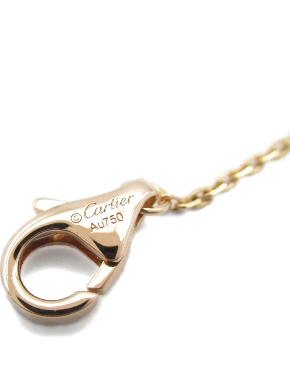 Pre-owned Cartier 2010s 18k Rose Gold Amulet Diamond And Onyx Bracelet In Pink