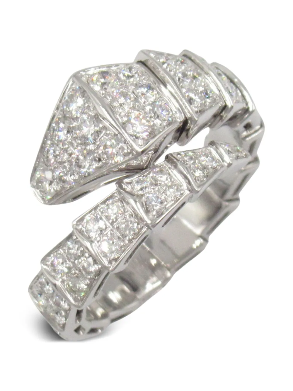 Bvlgari Pre-Owned 2010s 18K white gold Serpenti Viper diamond ring | Image 2