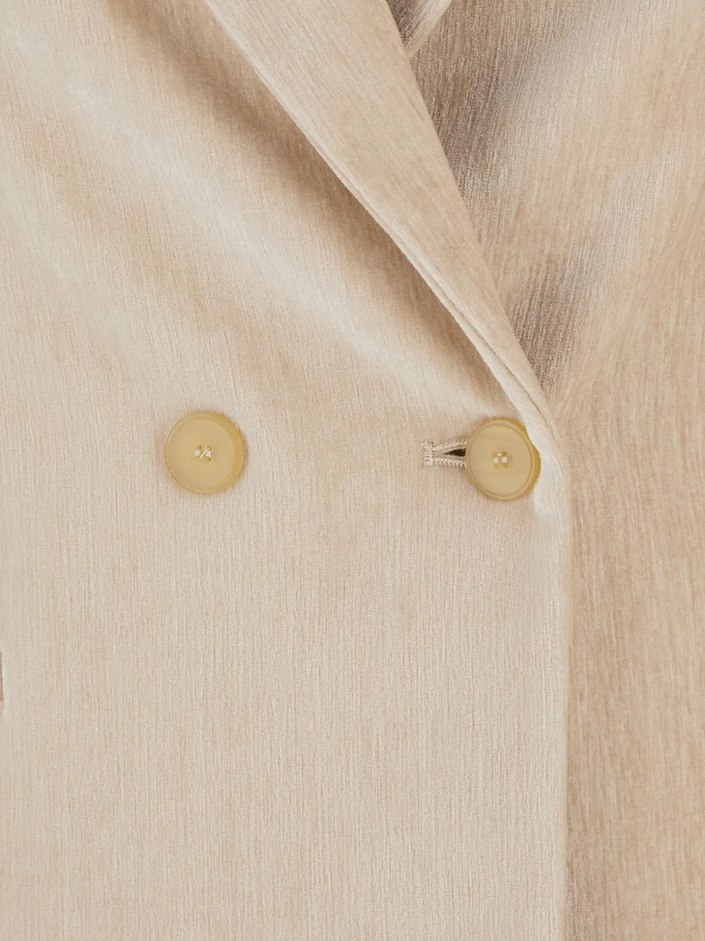 Forte velvet double-breasted blazer Beige