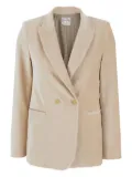 Forte Forte velvet double-breasted blazer - Neutrals