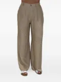 VICOLO pleated wide-leg jumpsuit - Neutrals