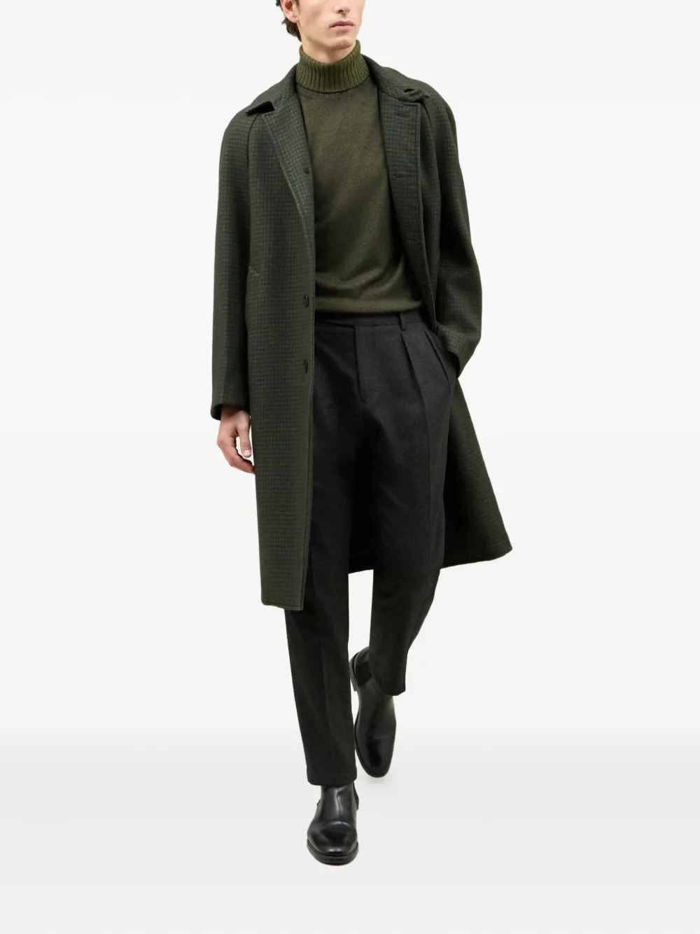 Boglioli checked raglan-sleeve coat | Single Breasted Coats | Image 2