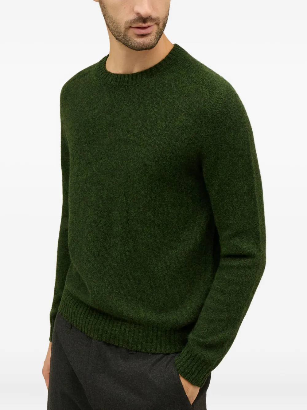 Boglioli Trui met ronde hals Groen