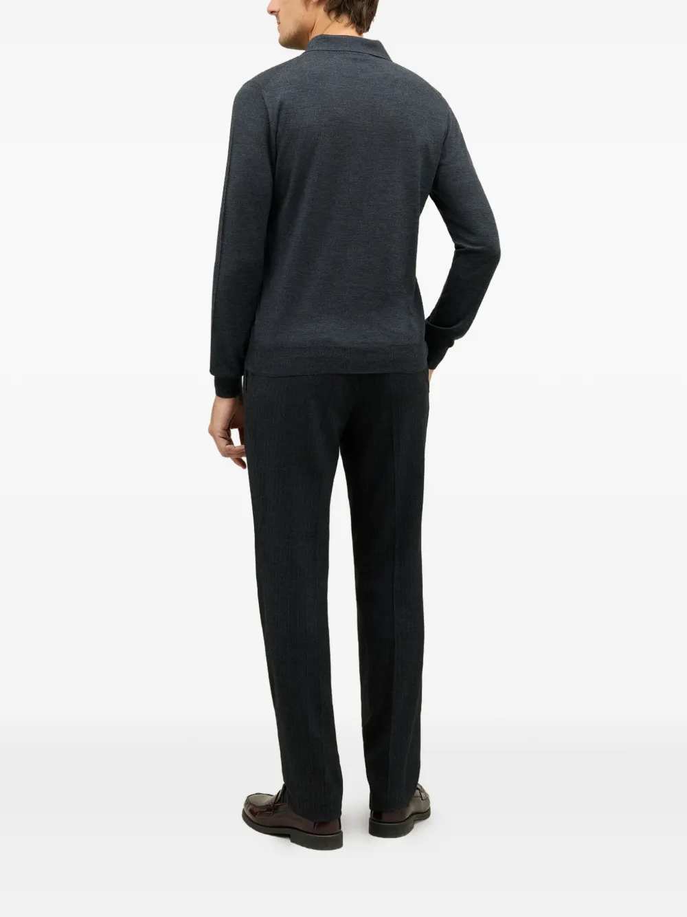 Boglioli buttoned polo knitwear Grijs