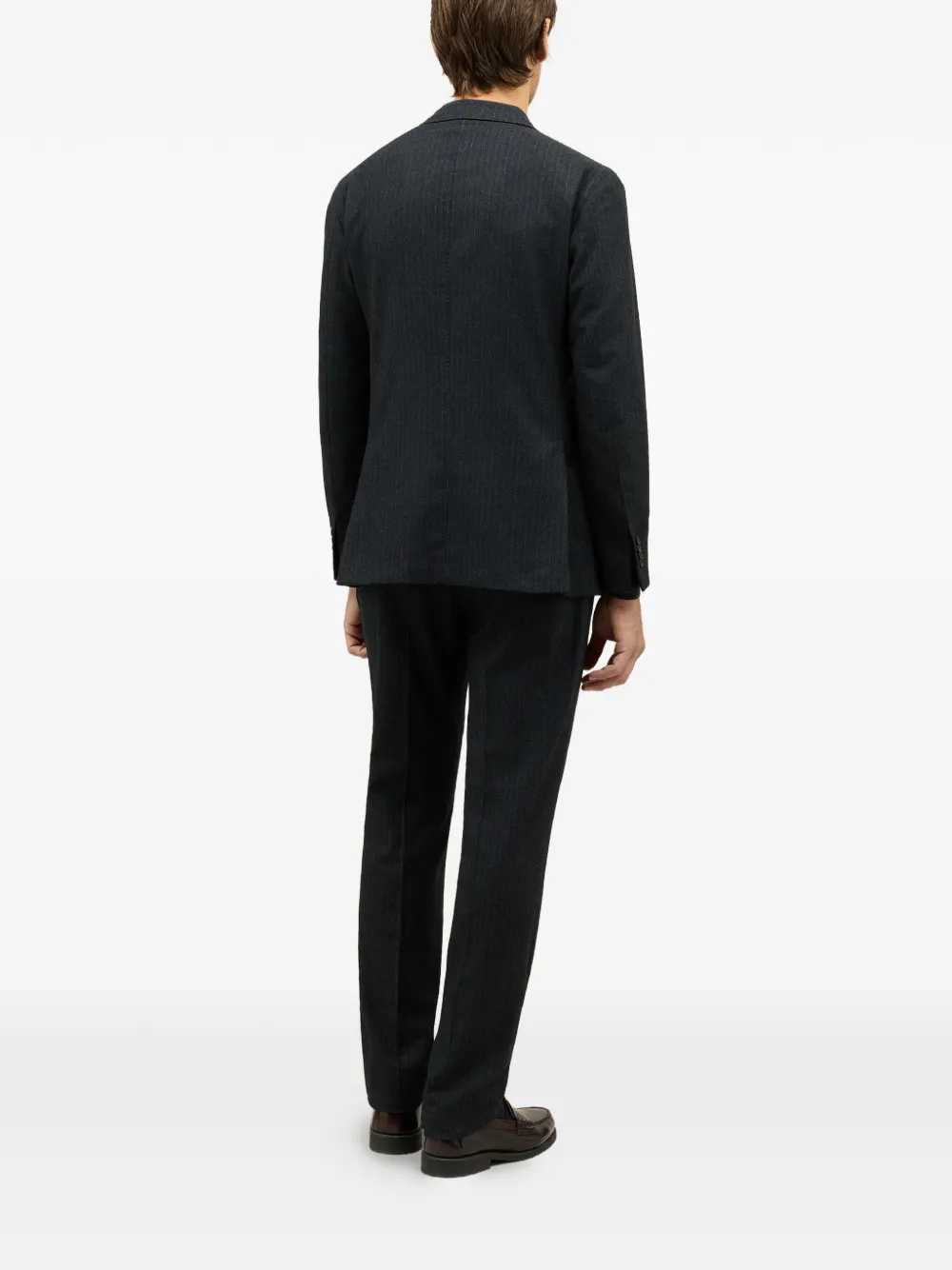 Boglioli K-suit Pinstripe Pocket Suit In Black