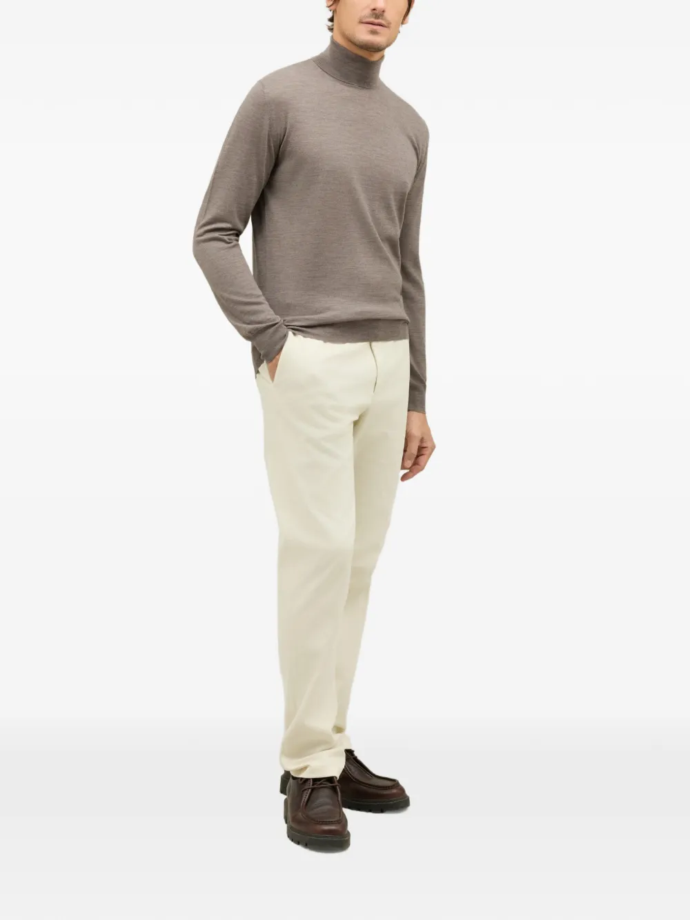 Boglioli roll-neck T-shirt - Grijs