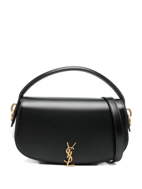 Saint Laurent bolsa de hombro con placa del logo
