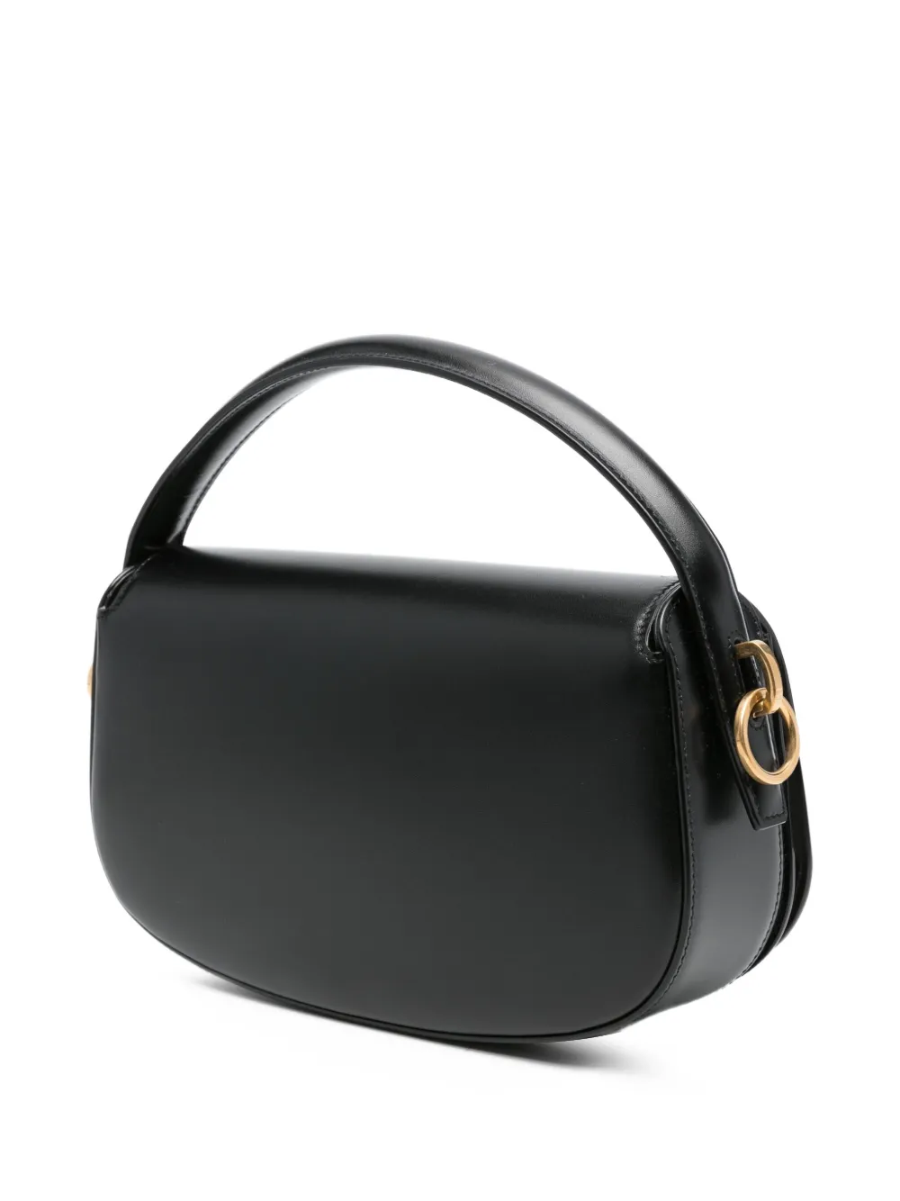 Logo-Plaque Curved Shoulder Bag