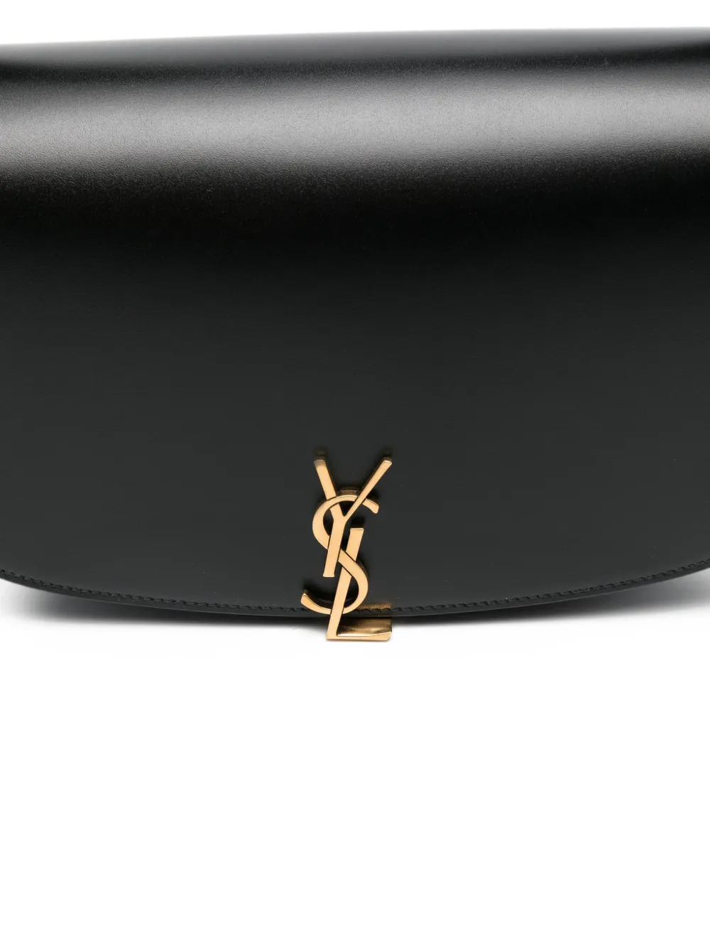 Logo-Plaque Curved Shoulder Bag