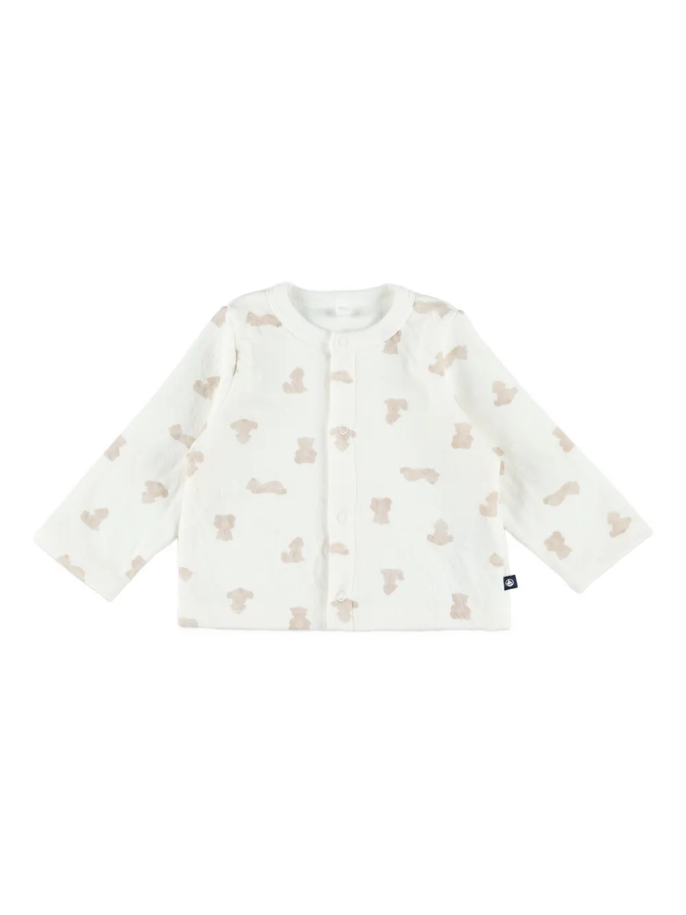 Petit Bateau Bear-print Trousers Set (pack Of Three) In White