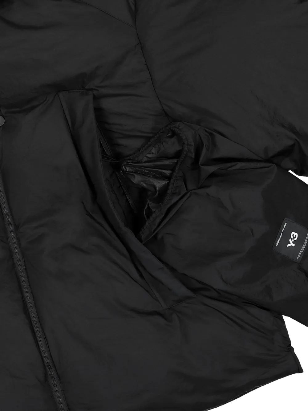 Y-3 high-neck puffer jacket Zwart